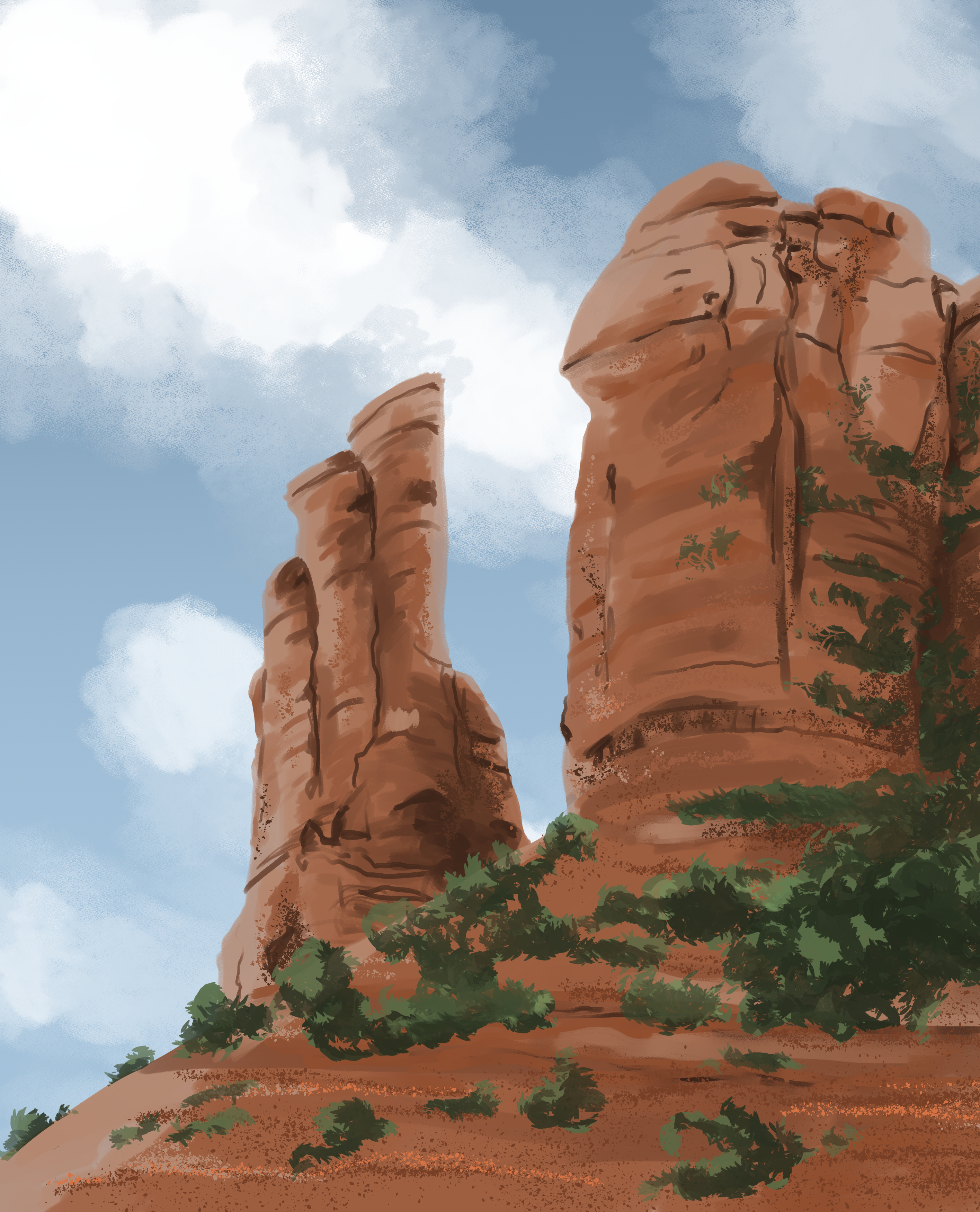 illustration d'un payasage de desert